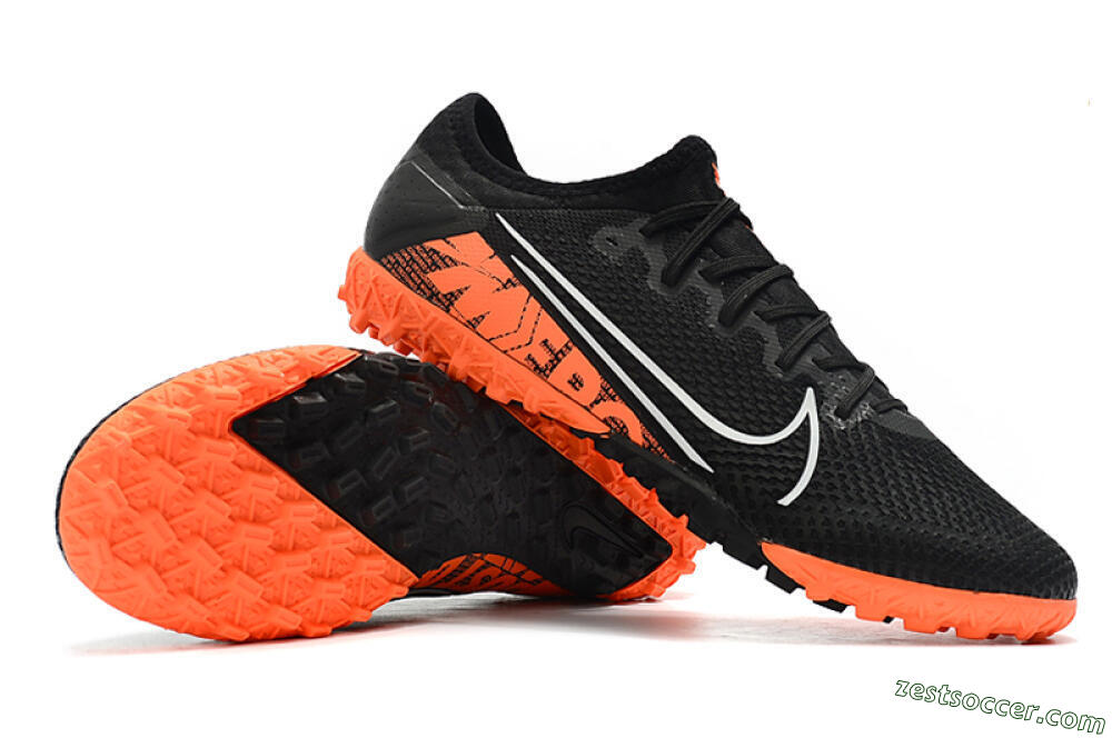Nike Mercurial Vapor 13 Pro TF Low-Tops Soccer Shoes - Black/Orange 4
