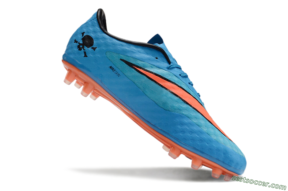 Nike Hypervenom Phantom FG Low-Tops Soccer Cleats - Blue/Orange 4