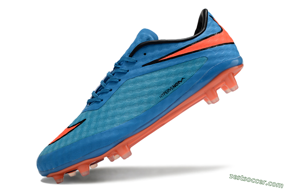Nike Hypervenom Phantom FG Low-Tops Soccer Cleats - Blue/Orange 5