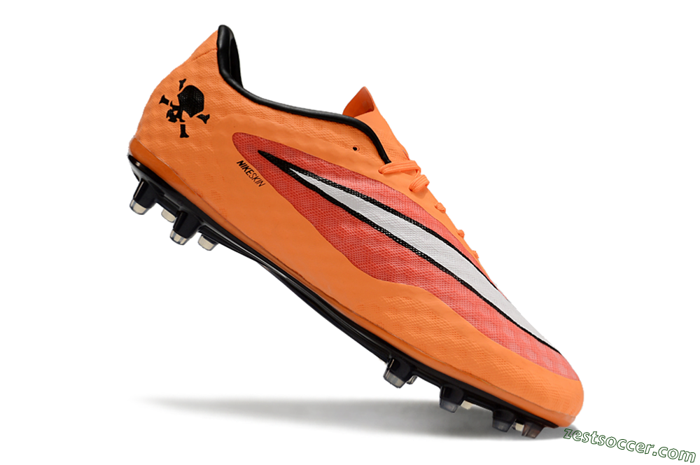 Nike Hypervenom Phantom FG Low-Tops Soccer Cleats - Orange/White 4