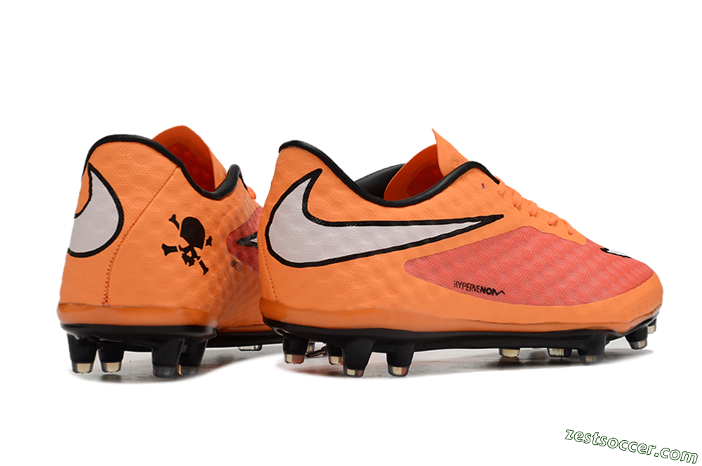 Nike Hypervenom Phantom FG Low-Tops Soccer Cleats - Orange/White 6