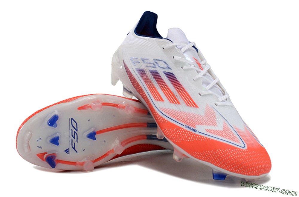 Adidas F50 Elite FG Low-Tops Soccer Cleats - Red/Blue/White 3