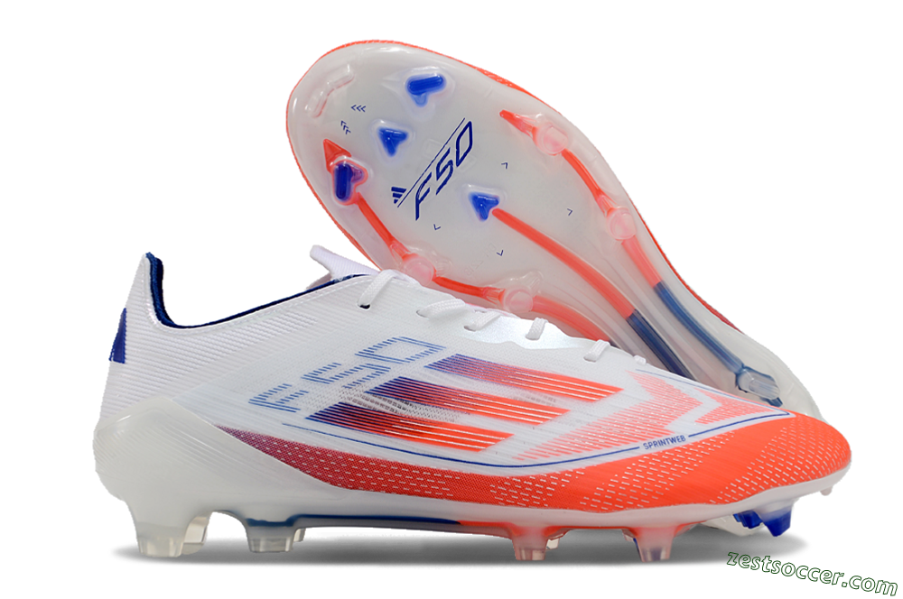 Adidas F50 Elite FG Low-Tops Soccer Cleats - Red/Blue/White 0