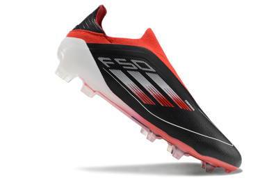 Adidas F50 Elite Laceless FG Low-Tops Soccer Cleats - Black/Red/White