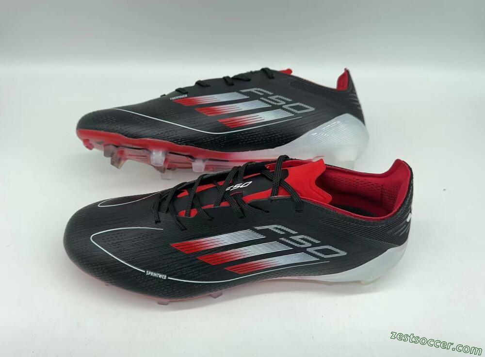 Adidas F50 Elite FG Low-Tops Soccer Cleats - Black/Red/White