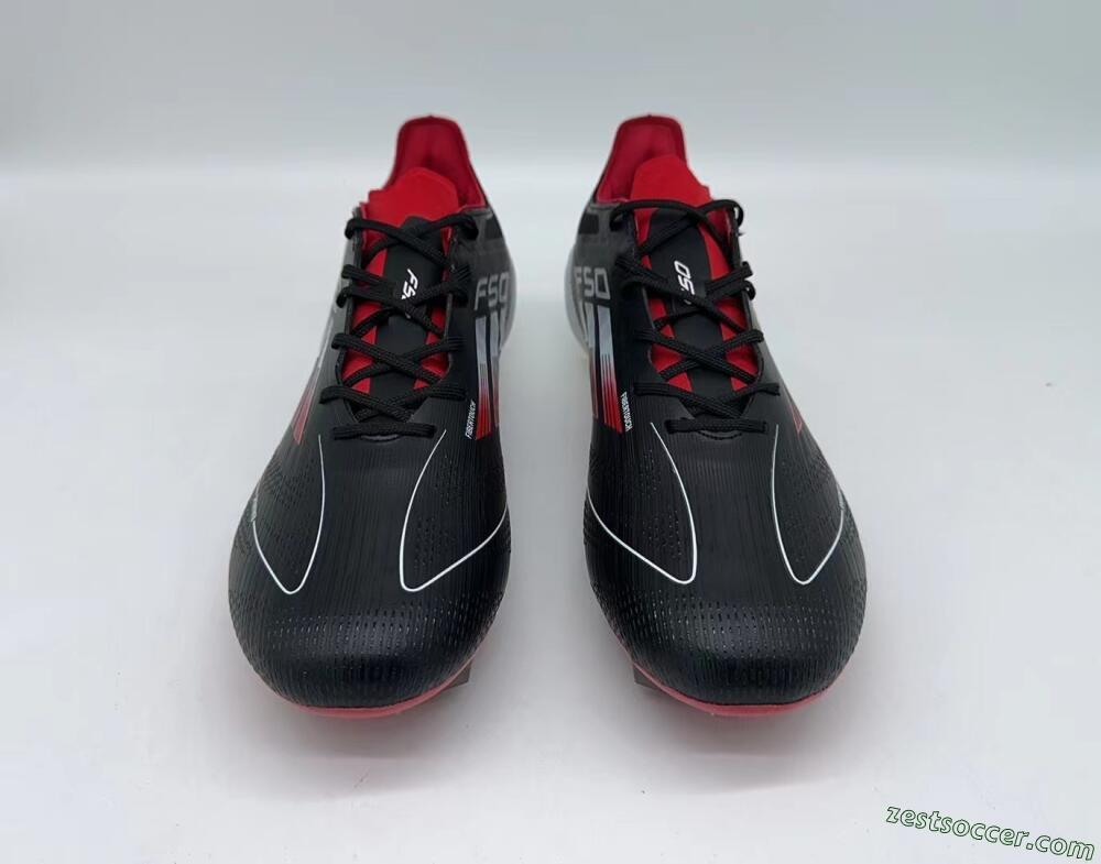 Adidas F50 Elite FG Low-Tops Soccer Cleats - Black/Red/White