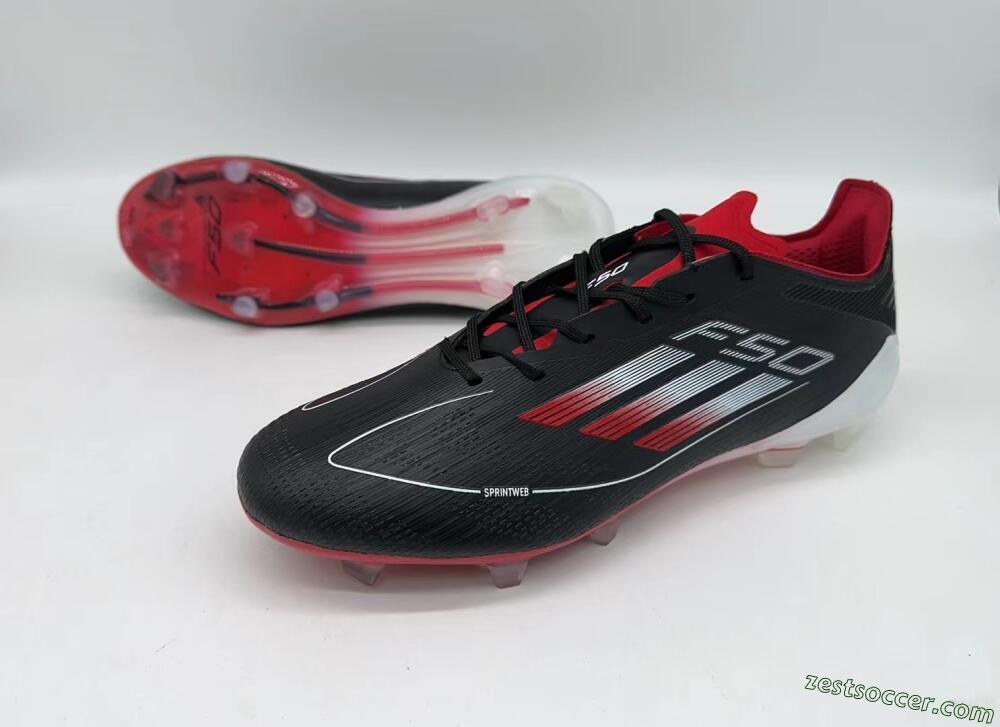 Adidas F50 Elite FG Low-Tops Soccer Cleats - Black/Red/White