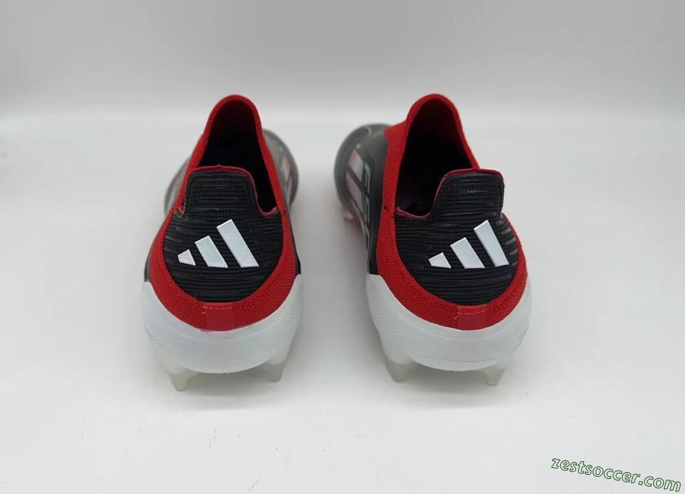 Adidas F50 Elite Laceless FG Low-Tops Soccer Cleats - Black/Red/White