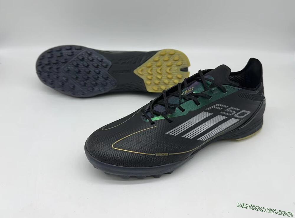 Adidas F50 Elite TF Low-Tops Soccer Shoes - Black/Yellow/White