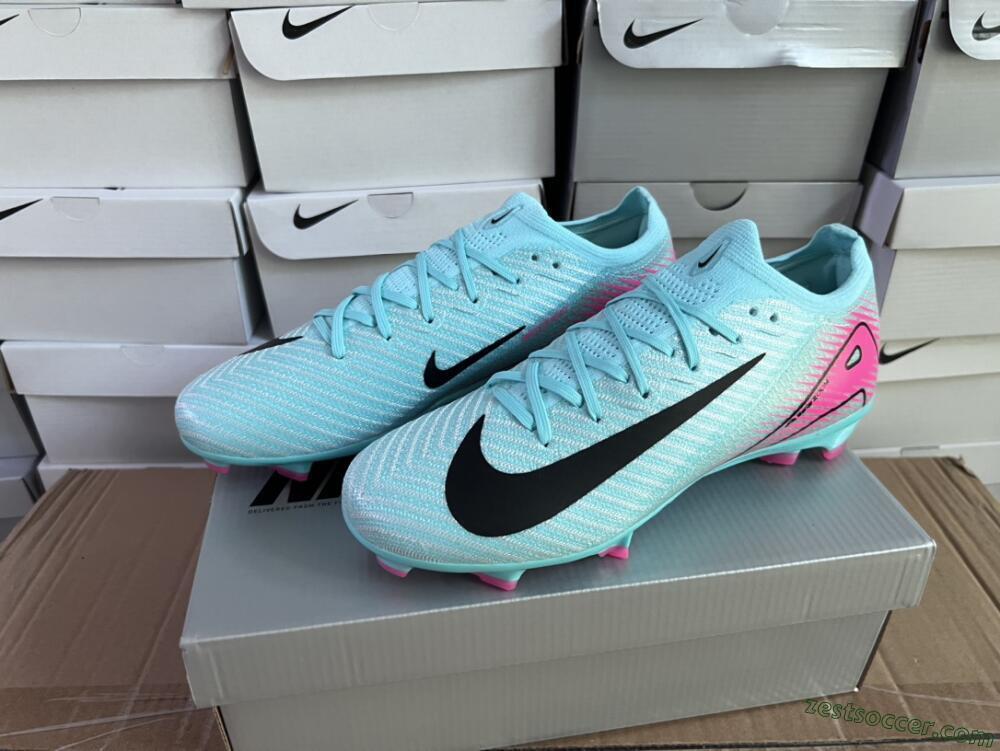 Nike Air Zoom Mercurial Vapor 16 Elite FG Low-Tops Soccer Cleats - Jade/Black/Pink