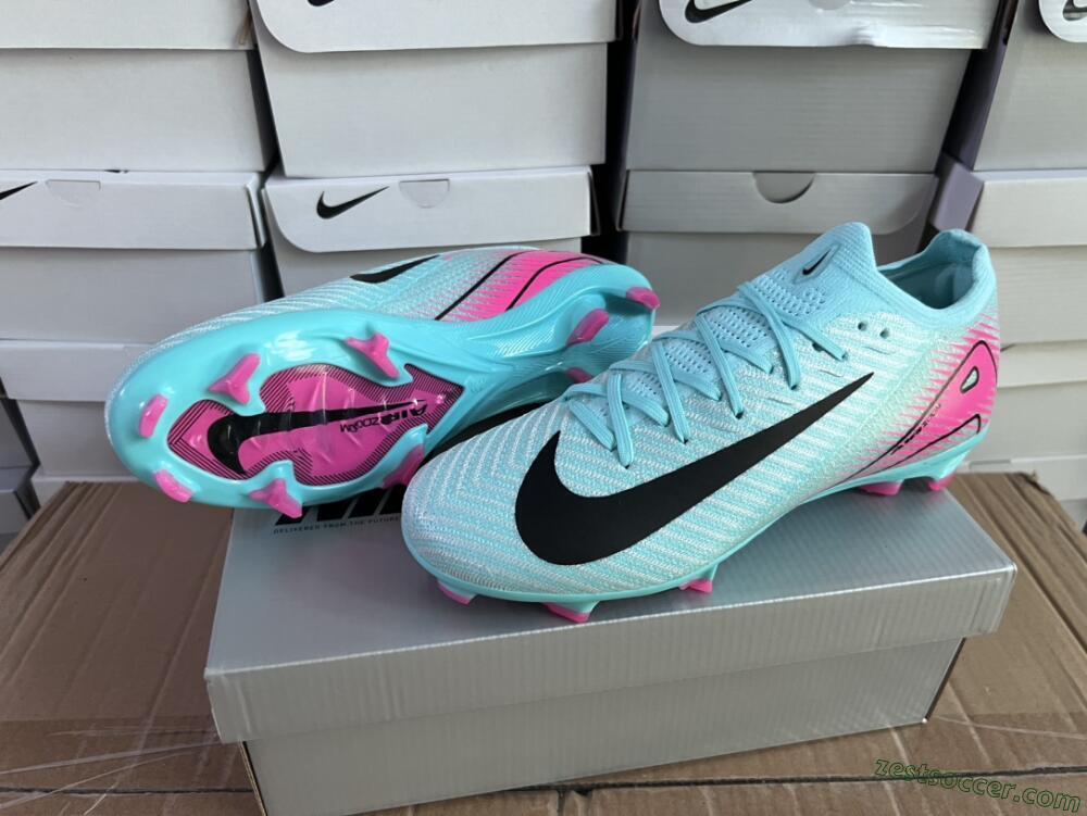 Nike Air Zoom Mercurial Vapor 16 Elite FG Low-Tops Soccer Cleats - Jade/Black/Pink