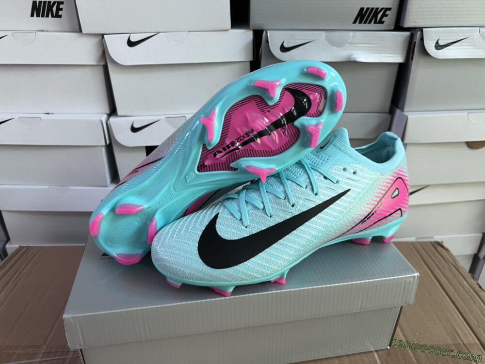 Nike Air Zoom Mercurial Vapor 16 Elite FG Low-Tops Soccer Cleats - Jade/Black/Pink