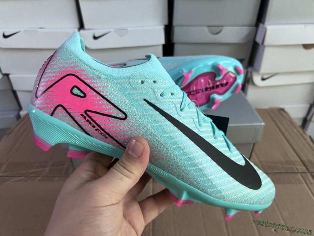 Nike Air Zoom Mercurial Vapor 16 Elite FG Low-Tops Soccer Cleats - Jade/Black/Pink