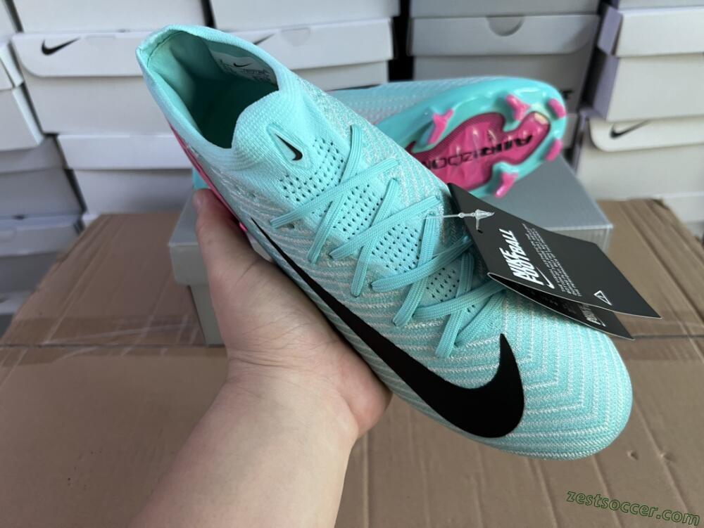 Nike Air Zoom Mercurial Vapor 16 Elite FG Low-Tops Soccer Cleats - Jade/Black/Pink