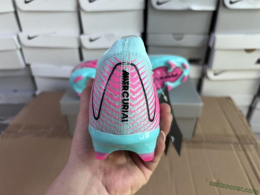 Nike Air Zoom Mercurial Vapor 16 Elite FG Low-Tops Soccer Cleats - Jade/Black/Pink