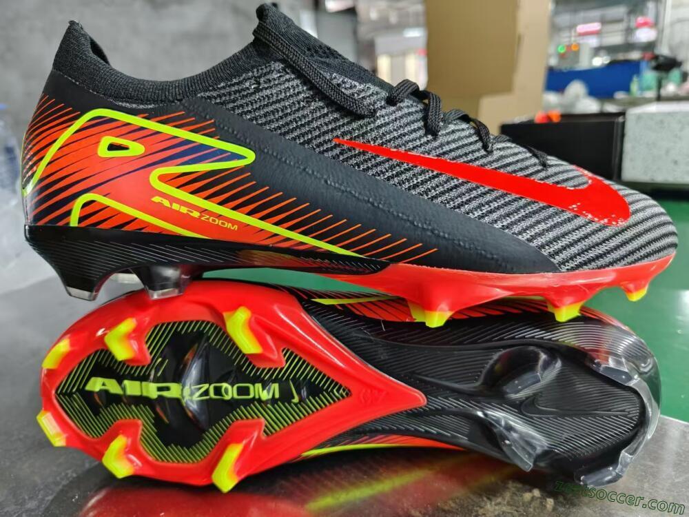 Nike Air Zoom Mercurial Vapor 16 Elite FG Low-Tops Soccer Cleats - Black/Red/Yellow