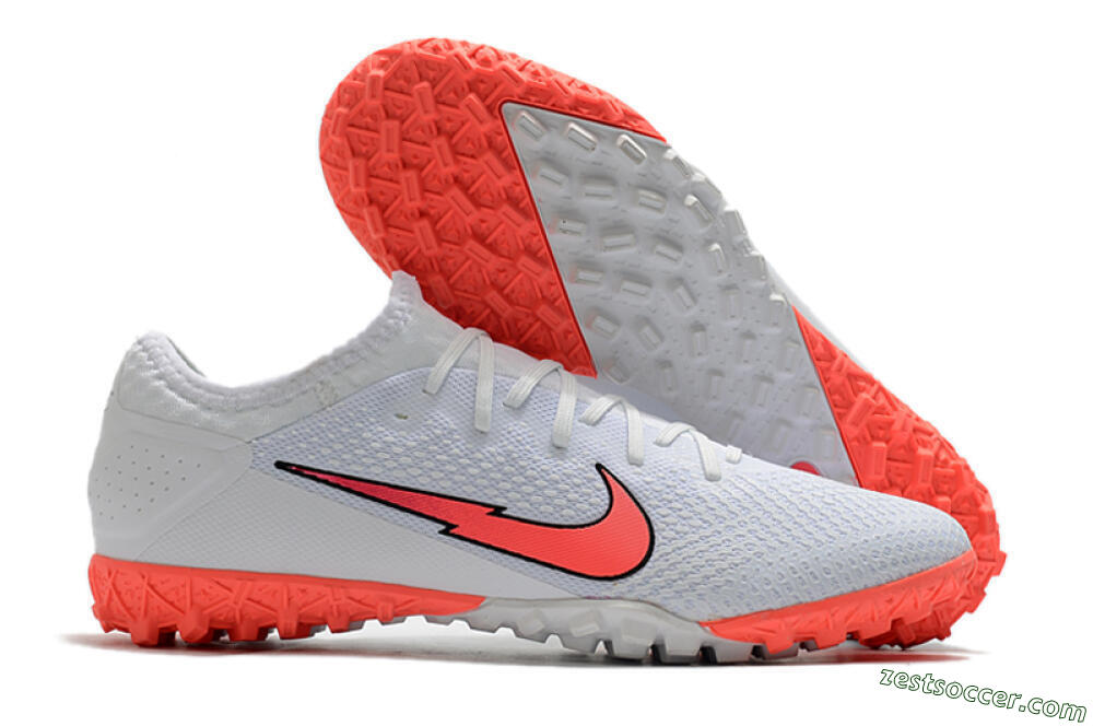 Nike Mercurial Vapor 13 Pro TF Low-Tops Soccer Shoes - White/Red 0