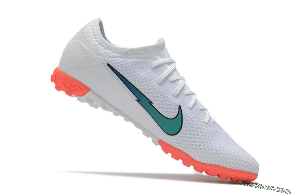 Nike Mercurial Vapor 13 Pro TF Low-Tops Soccer Shoes - White/Red 3