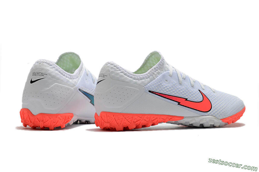 Nike Mercurial Vapor 13 Pro TF Low-Tops Soccer Shoes - White/Red 6