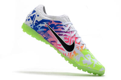 Nike Mercurial Vapor 13 Pro TF Low-Tops Soccer Shoes - White/Black/Pink/Blue
