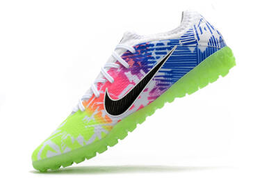Nike Mercurial Vapor 13 Pro TF Low-Tops Soccer Shoes - White/Black/Pink/Blue