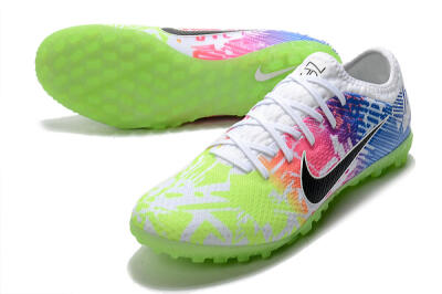 Nike Mercurial Vapor 13 Pro TF Low-Tops Soccer Shoes - White/Black/Pink/Blue