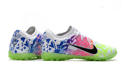 Nike Mercurial Vapor 13 Pro TF Low-Tops Soccer Shoes - White/Black/Pink/Blue