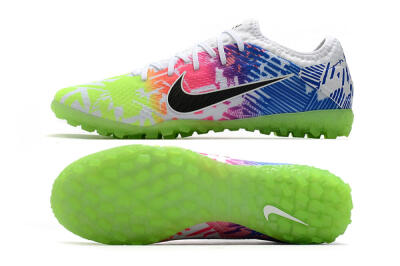 Nike Mercurial Vapor 13 Pro TF Low-Tops Soccer Shoes - White/Black/Pink/Blue