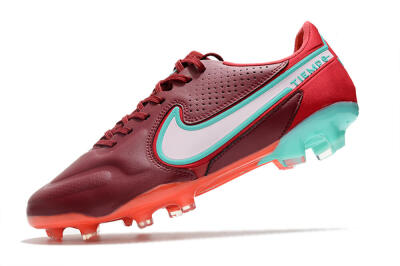 Nike Tiempo Legend 9 Elite FG Low-Tops Soccer Cleats - Red/Jade/White