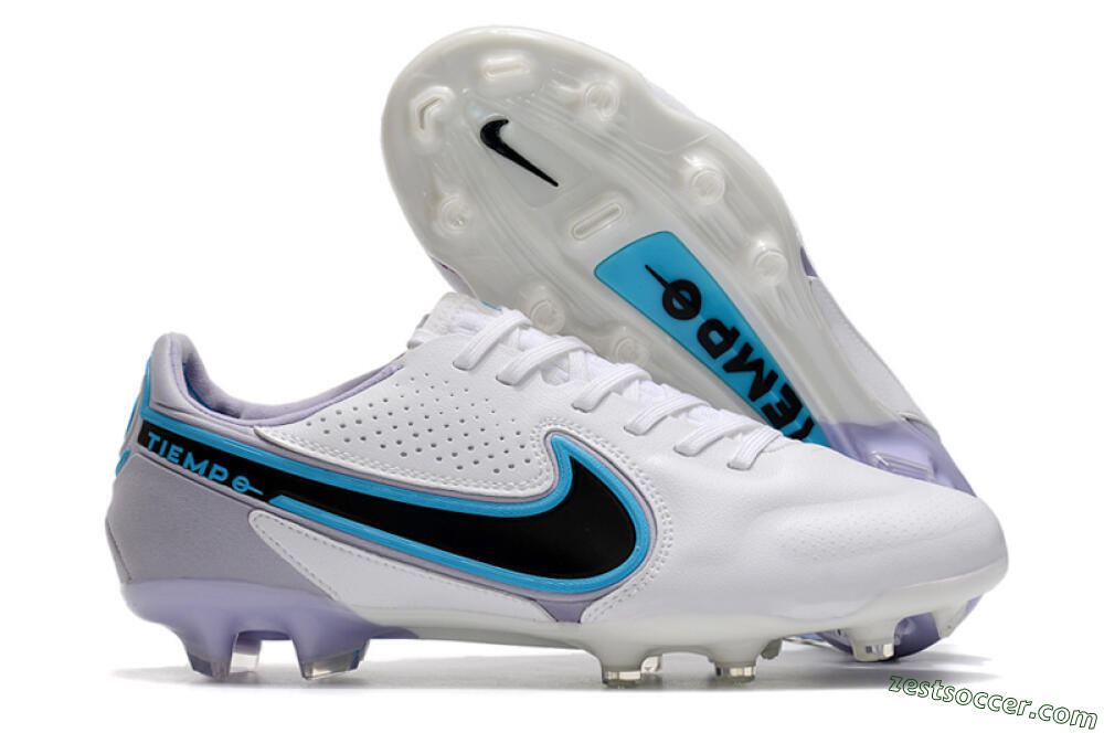 Nike Tiempo Legend 9 Elite FG Low-Tops Soccer Cleats - White/Jade/Black/Grey 0