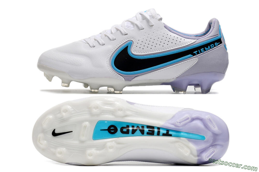 Nike Tiempo Legend 9 Elite FG Low-Tops Soccer Cleats - White/Jade/Black/Grey 1