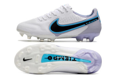 Nike Tiempo Legend 9 Elite FG Low-Tops Soccer Cleats - White/Jade/Black/Grey