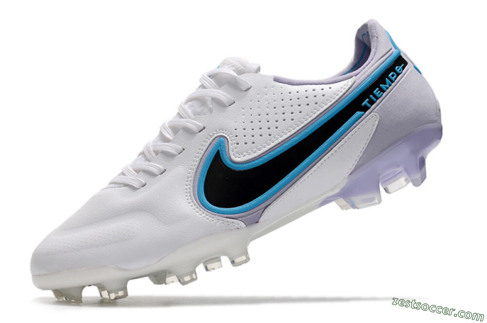 Nike Tiempo Legend 9 Elite FG Low-Tops Soccer Cleats - White/Jade/Black/Grey 5