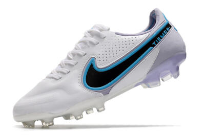 Nike Tiempo Legend 9 Elite FG Low-Tops Soccer Cleats - White/Jade/Black/Grey
