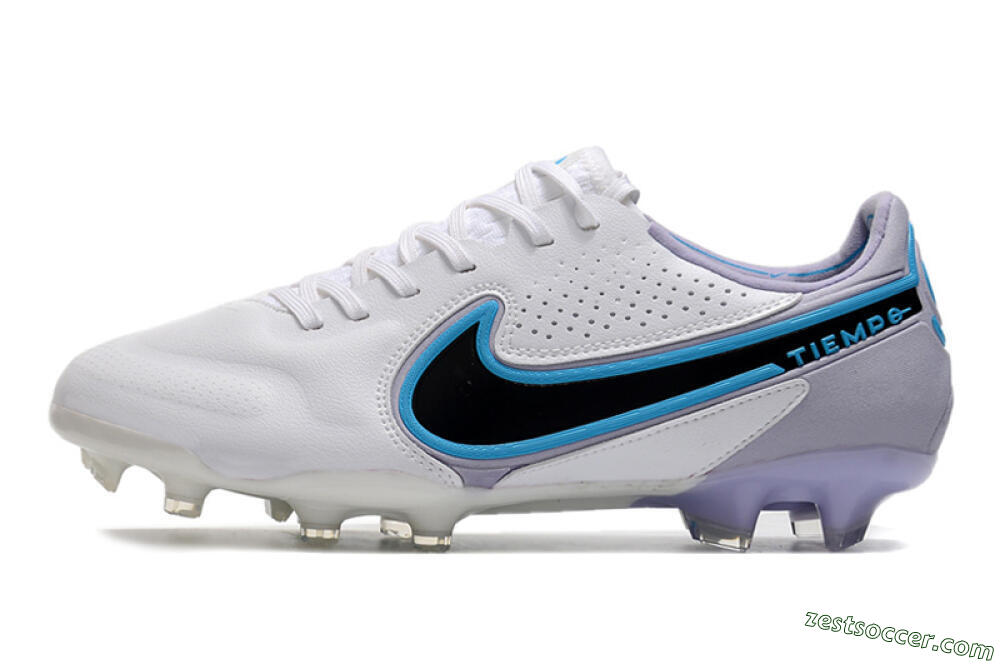 Nike Tiempo Legend 9 Elite FG Low-Tops Soccer Cleats - White/Jade/Black/Grey 2