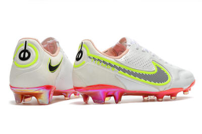 Nike Tiempo Legend 9 Elite FG Low-Tops Soccer Cleats - White/Yellow/Black/Gold