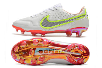 Nike Tiempo Legend 9 Elite FG Low-Tops Soccer Cleats - White/Yellow/Black/Gold