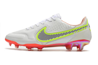 Nike Tiempo Legend 9 Elite FG Low-Tops Soccer Cleats - White/Yellow/Black/Gold