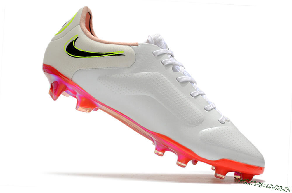 Nike Tiempo Legend 9 Elite FG Low-Tops Soccer Cleats - White/Yellow/Black/Gold 4