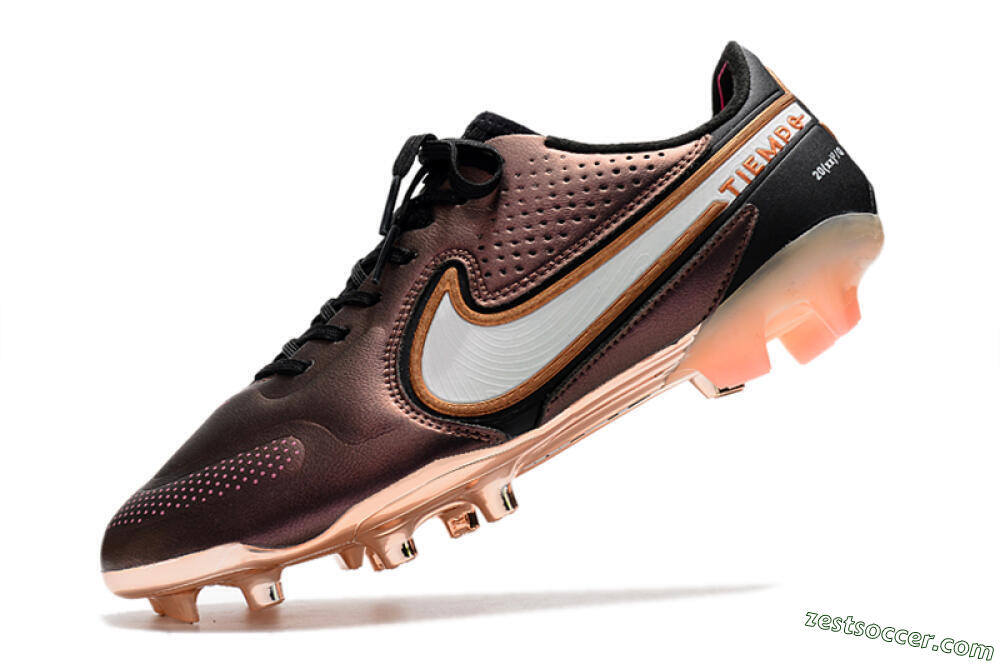 Nike Tiempo Legend 9 Elite FG Low-Tops Soccer Cleats - Gold/White/Black 4