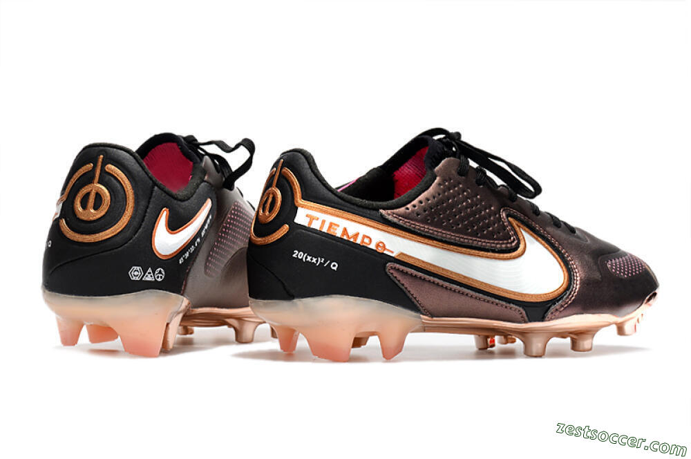 Nike Tiempo Legend 9 Elite FG Low-Tops Soccer Cleats - Gold/White/Black 6