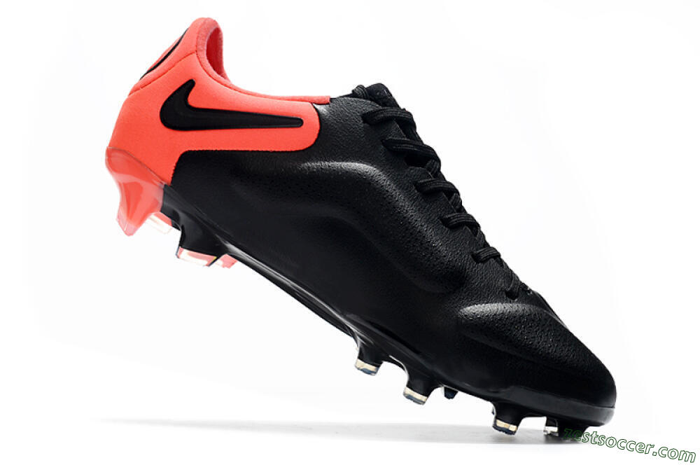 Nike Tiempo Legend 9 Elite FG Low-Tops Soccer Cleats - Black/Yellow/Red 4