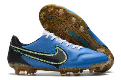 Nike Tiempo Legend 9 Elite FG Low-Tops Soccer Cleats - Blue/Yellow/Black