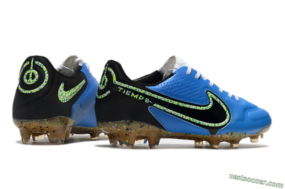 Nike Tiempo Legend 9 Elite FG Low-Tops Soccer Cleats - Blue/Yellow/Black 6