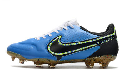 Nike Tiempo Legend 9 Elite FG Low-Tops Soccer Cleats - Blue/Yellow/Black