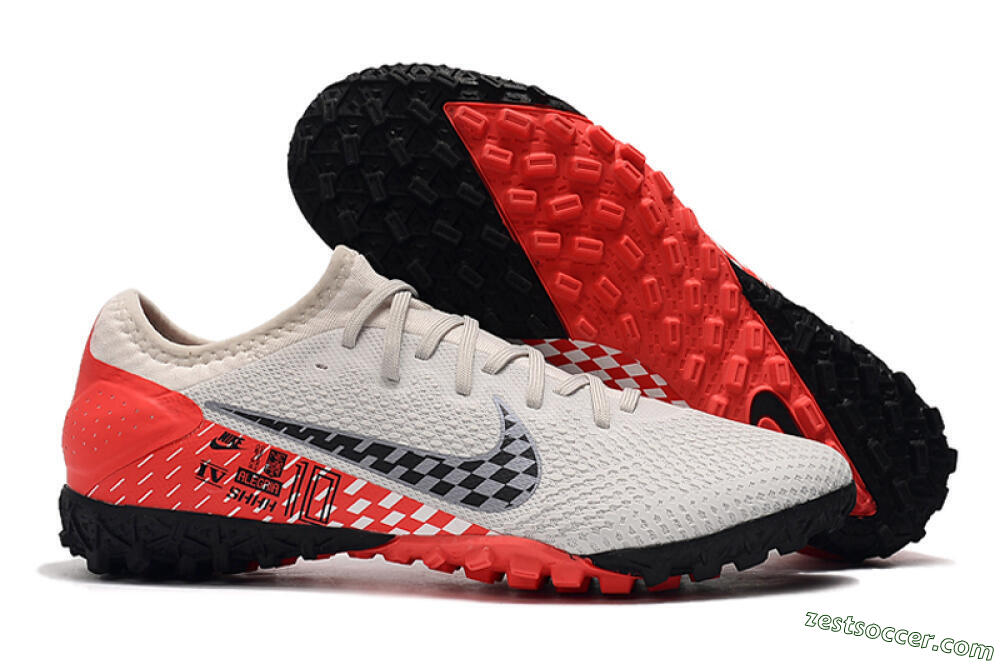 Nike Mercurial Vapor 13 Pro TF Low-Tops Soccer Shoes - White/Black/Red 0