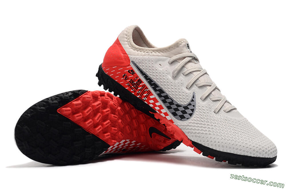 Nike Mercurial Vapor 13 Pro TF Low-Tops Soccer Shoes - White/Black/Red 7