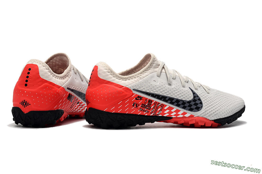 Nike Mercurial Vapor 13 Pro TF Low-Tops Soccer Shoes - White/Black/Red 9