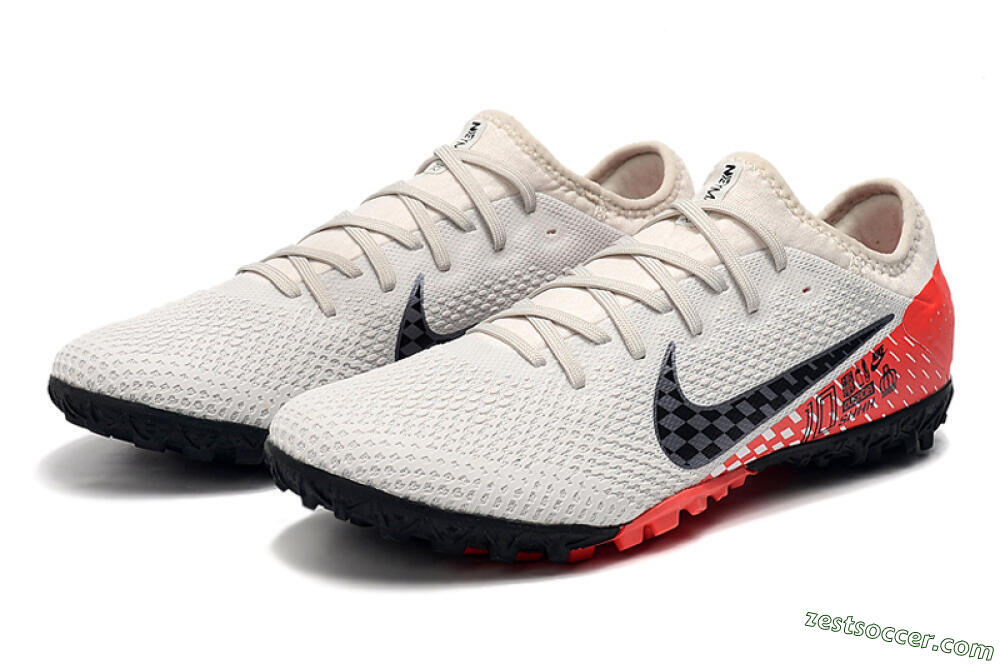Nike Mercurial Vapor 13 Pro TF Low-Tops Soccer Shoes - White/Black/Red 8