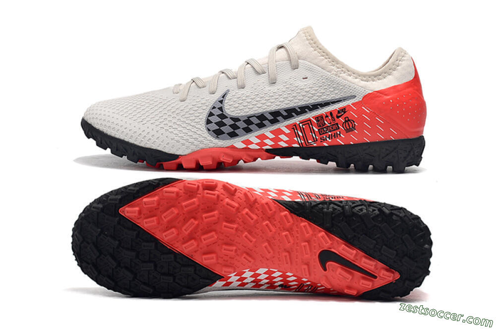 Nike Mercurial Vapor 13 Pro TF Low-Tops Soccer Shoes - White/Black/Red 1